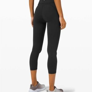 Lululemon Black Invigorate High-Rise Crop 23"